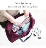Bolsa De Viaje Plegable J, Bolsa De Mano Para Maleta De Ma Color Vino - Imagen 7