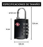 Candado Valija Tsa Lock Viajes Atoz 4 Digitos Segurida - Imagen 2