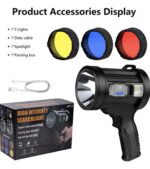 Reflector Busca Huella Pistola Led Recargable + Lentes Color Color De La Luz Blanca - Imagen 7