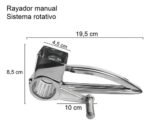 Rallador Manual Rallador Rotativo Acero Inoxidable Apto Lavavajillas Plateado - Imagen 8