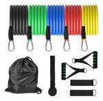 Set Bandas Elásticas Tubo Resistencia C/ Bolso Tecno Sport Negro - Imagen 4