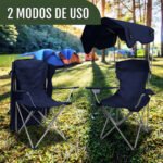 Silla Plegable Camping/playa Portavasos Portátil Exteriores® Color Azul - Imagen 5