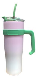 Vaso Térmico 1200 Ml Diseños Degrade Sorbito Rosa Y Verde