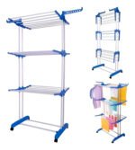 Tendedero Ropa Perchero Plegable Colgador De 3 Niveles Blanco