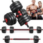 Juego Mancuernas Y Barra Ajustable 20 Kg Tecno Sport