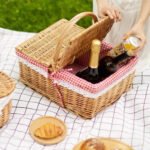 Canasta De Mimbre Para Picnic Con Tapa Artesanal Compras - Imagen 5