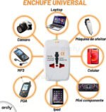 Adaptador Universal Viaje + Europa Compatible Continentes - Imagen 4