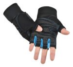 Guantes Para Gimnasio Entrenamiento Gym Musculación Muñequer Negro Lisa L - Imagen 7