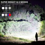 Foco Recargable Led Luz Panel Solar Linterna Caza Color De La Linterna Negro Color De La Luz Blanco - Imagen 4