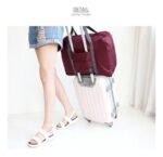 Bolsa De Viaje Plegable J, Bolsa De Mano Para Maleta De Ma Color Vino - Imagen 6