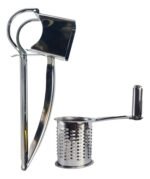 Rallador Manual Rallador Rotativo Acero Inoxidable Apto Lavavajillas Plateado - Imagen 10