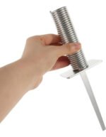 Estaca Deportiva 150 Cm Con Base De Metal Y Resorte Varilla Naranja - Imagen 6