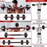 Juego De Ejercicios Con Mancuernas Ajustable 20 Kg Color Negro - Imagen 5