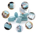 Kit De Bolsa De Viaje Yalanni Práctico Organizador De Maletas 7 Piezas Color Verde - Imagen 6