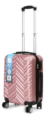 Valija Rigida Carry On 18 Pulgadas Chica Viaje Rosa Claro T2