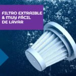 Aspiradora Manual Electroland Inalámbrica 12v Sopladora Negra Con Batería Negro - Imagen 3