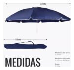 Sombrilla De Playa 2.0 Mts Con Filtro Uv 50 - Maldivas - - Imagen 8