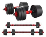 Set Mancuernas Ajustable Regulables 20kg Juego Kit 3 En 1 Negro