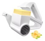 Rallador Manual Queso Tambor Manija Giratoria Blanco - Imagen 3