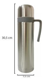 Termo Clásico Comet 1000 Ml 1 L Acero Inoxidable Con Asa Fij - Imagen 3