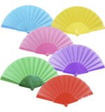 Abanico De Tela Liso Colores Casamiento Fiesta Cumpleaños Suela