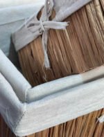 Canasto Organizador De Yute 3 Unidades Con Tela Decoracion - Imagen 5