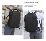 Mochila De Viaje Grande Equipaje De Mano Usb Expansible 40l - Imagen 3