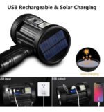 Foco Recargable Led Luz Panel Solar Linterna Caza Campamento - Imagen 2