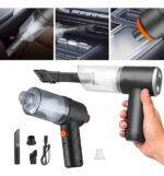 Vacuum Mini Aspiradora Yfm2037 Aspiradora Para Hogar Auto Escritorio Recargable Cable Usb Color Negro - Imagen 2