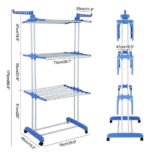 Tendedero Ropa Perchero Plegable Colgador De 3 Niveles Blanco - Imagen 8