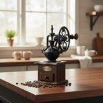 Molinillo De Café Manual Vintage Marron 11x11x24 Cm - Imagen 2