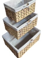 Canasto Organizador De Yute 3 Unidades Con Tela Decoracion - Imagen 6