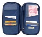 Billetera Porta Documentos, Organizado Viaje Pasaporte Color Diseño De La Tela Lisa - Imagen 8